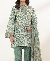 Sapphire Off White/Green Lawn Suit- Pakistani Designer Lawn Suits