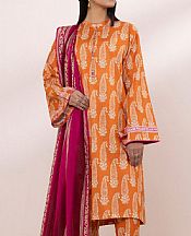 Sapphire Safety Orange Lawn Suit- Pakistani Designer Lawn Suits