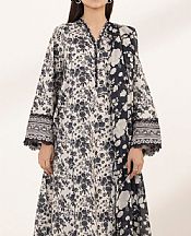 Sapphire Black/Off White Lawn Suit- Pakistani Designer Lawn Suits