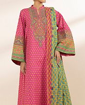 Sapphire Pink Lawn Suit- Pakistani Designer Lawn Suits