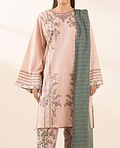 Sapphire Oyster Pink Lawn Suit- Pakistani Designer Lawn Suits