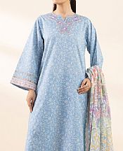 Sapphire Pastel Blue Lawn Suit- Pakistani Designer Lawn Suits