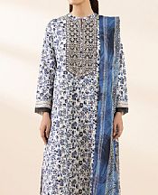 Sapphire Off White/Blue Lawn Suit- Pakistani Lawn Dress
