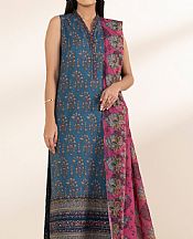 Sapphire Denim Blue Lawn Suit- Pakistani Designer Lawn Suits