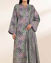 Sapphire Grey/Mint Lawn Suit (2 Pcs)- Pakistani Lawn Dress