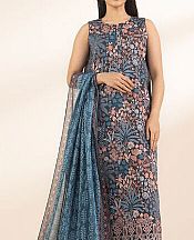 Sapphire Blue Lawn Suit (2 Pcs)- Pakistani Designer Lawn Suits