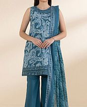 Sapphire Denim Blue Lawn Suit- Pakistani Lawn Dress