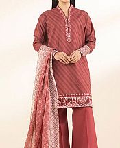 Sapphire Auburn Red Lawn Suit- Pakistani Designer Lawn Suits