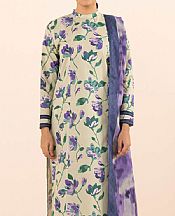 Sapphire Cream Lawn Suit (2 pcs)- Pakistani Designer Lawn Suits