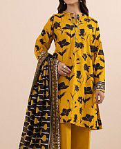 Sapphire Mustard/Black Lawn Suit (2 pcs)- Pakistani Designer Lawn Suits