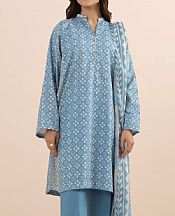 Sapphire Sky Blue Lawn Suit (2 pcs)- Pakistani Designer Lawn Suits