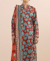 Sapphire Rust/Aqua Lawn Suit- Pakistani Lawn Dress