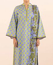Sapphire Lavender/Yellow Lawn Suit- Pakistani Designer Lawn Suits