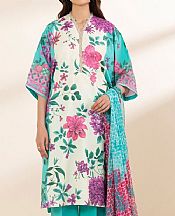 Sapphire White/Turquoise Lawn Suit- Pakistani Lawn Dress