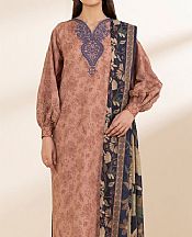 Sapphire Beige Lawn Suit (2 Pcs)- Pakistani Lawn Dress