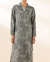 Sapphire Grey Lawn Suit (2 Pcs)- Pakistani Lawn Dress