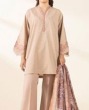 Sapphire Tan Lawn Suit (2 Pcs)- Pakistani Designer Lawn Suits