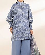 Sapphire Bluish Grey Lawn Suit (2 pcs)- Pakistani Lawn Dress