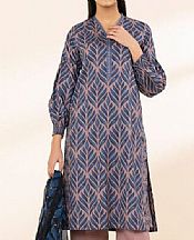 Sapphire Blue/Dusty Pink Lawn Suit (2 pcs)- Pakistani Lawn Dress