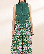 Sapphire Green Lawn Suit (2 pcs)- Pakistani Lawn Dress