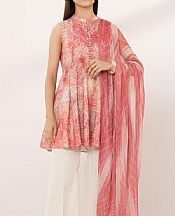 Sapphire Salmon Pink Lawn Suit (2 pcs)- Pakistani Lawn Dress