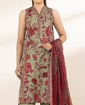 Sapphire Pistachio Green Lawn Suit (2 pcs)- Pakistani Lawn Dress