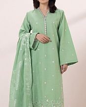 Sapphire Light Green Dobby Suit (2 pcs)- Pakistani Lawn Dress