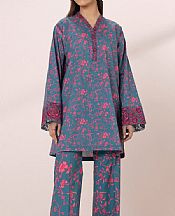 Sapphire Metallic Blue/Pink Lawn Suit (2 pcs)- Pakistani Lawn Dress