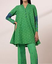 Sapphire Clover Green Jacquard Suit (2 pcs)- Pakistani Lawn Dress