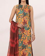 Sapphire Faded Orange Lawn Suit- Pakistani Lawn Dress