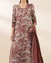 Sapphire Beige/Rose Taupe Lawn Suit- Pakistani Designer Lawn Suits
