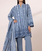 Sapphire Ice Blue Jacquard Suit- Pakistani Designer Lawn Suits