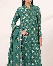 Sapphire Green Jacquard Suit- Pakistani Designer Lawn Suits