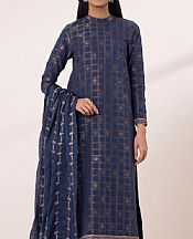 Sapphire Navy Blue Jacquard Suit- Pakistani Designer Lawn Suits
