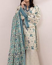 Sapphire Off White/Teal Lawn Suit- Pakistani Designer Lawn Suits