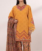 Sapphire Cadmium Orange Jacquard Suit- Pakistani Designer Lawn Suits