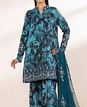 Sapphire Teal Cotton Suit- Pakistani Lawn Dress