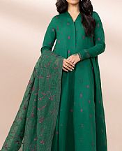 Sapphire Emerald Green Jacquard Suit- Pakistani Lawn Dress