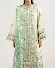 Sapphire Off White/Green Lawn Suit- Pakistani Lawn Dress