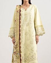 Sapphire Light Yellow Lawn Suit- Pakistani Designer Lawn Suits