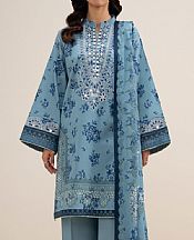 Sapphire Dark Pastel Blue Lawn Suit- Pakistani Designer Lawn Suits