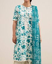 Sapphire Off White/Teal Lawn Suit- Pakistani Designer Lawn Suits