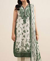 Sapphire Green/Off White Lawn Suit- Pakistani Lawn Dress