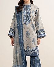 Sapphire Beige/Blue Lawn Suit- Pakistani Lawn Dress