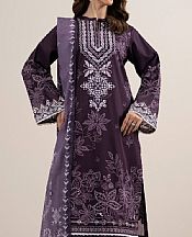 Sapphire Purple Taupe Lawn Suit- Pakistani Designer Lawn Suits