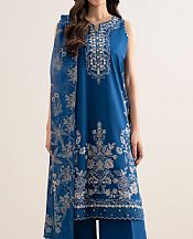Sapphire Blue Lawn Suit- Pakistani Designer Lawn Suits