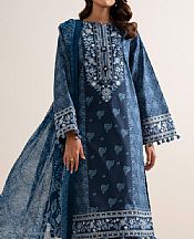 Navy Blue Lawn Suit