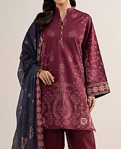 Dark Rose Lawn Suit