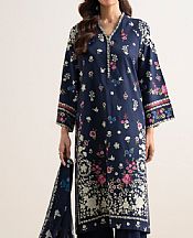 Navy Blue Lawn Suit