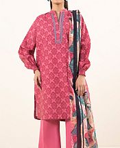 Sapphire Pink Cambric Suit (2 pcs)- Pakistani Winter Dress
